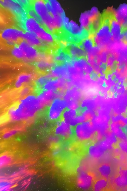 Background with psychedelic plumes of radiant vibrance Generative AI