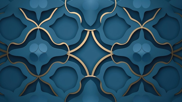 Background with quatrefoils in Blue color