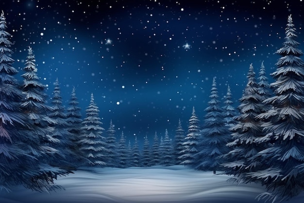 Background with realistic snowfall theme