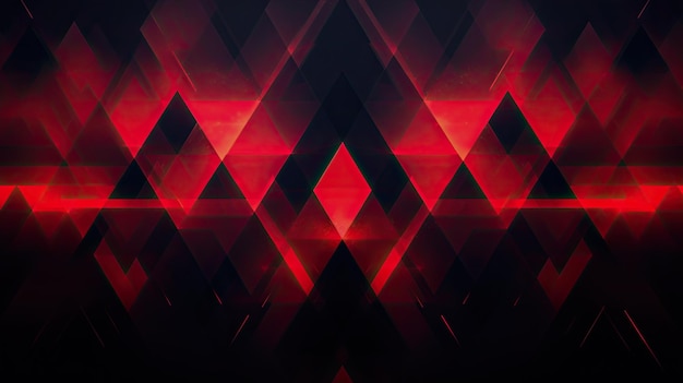 Background with red triangles arranged in a diamond pattern with a glitch effect and digital