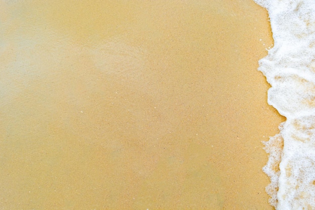 Background with sand and sea wave on the beach