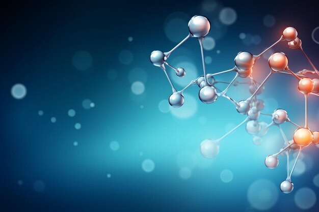 Background with science molecules