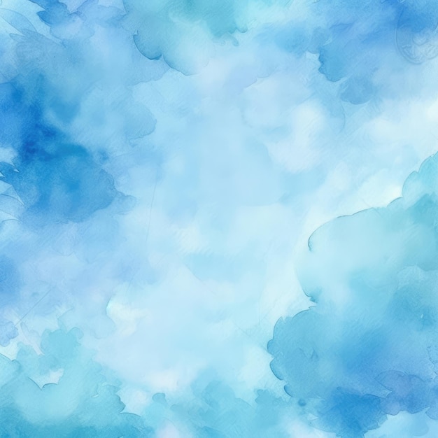 'Background with space for text or image in light blue watercolor' Illustration Generative AI