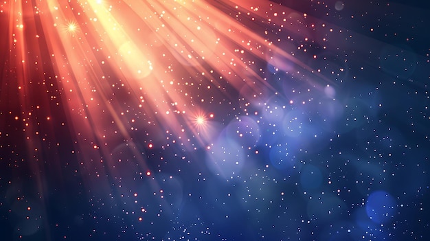 background with the stars and the light