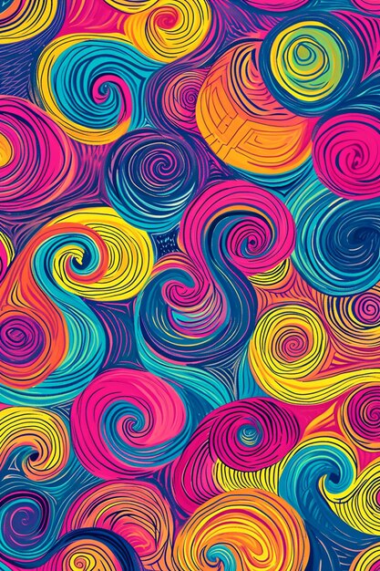 Photo a background with swirling patterns representing the playful twirls of holi colors