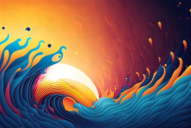 Premium AI Image  West Coast Waves Aesthetic Vibes and Mesmerizing  Background Design