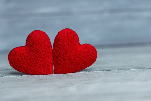 Background with wooden heart, Valentines day