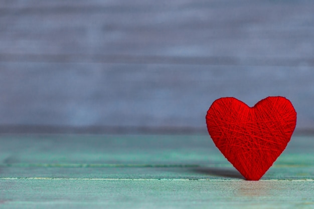 Background with wooden heart, Valentines day