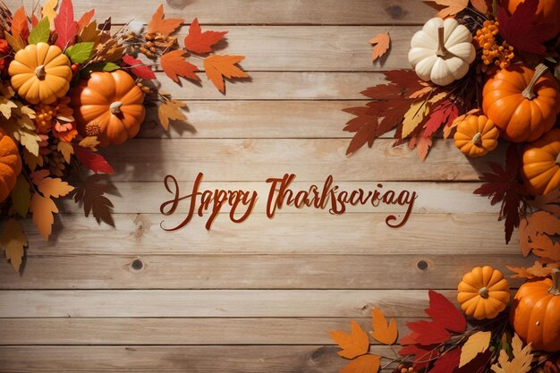 background with the words Happy Thanksgiving