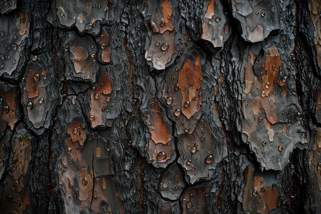 a background of wood closeup the tree bark texture rain picture old wall