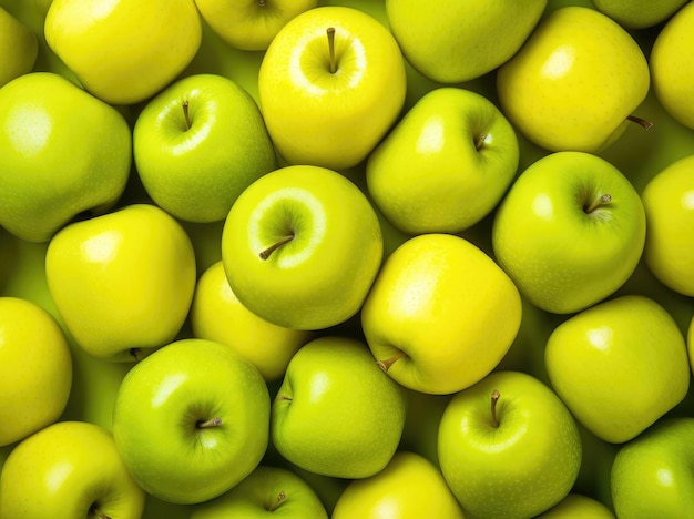Фон из желтых и зеленых яблок
