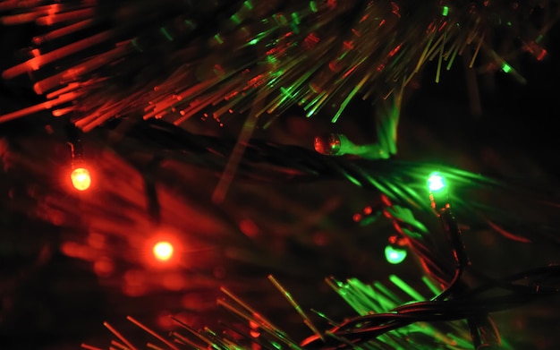 Backgrounds collection - Color photo of blurred Christmas lights at night