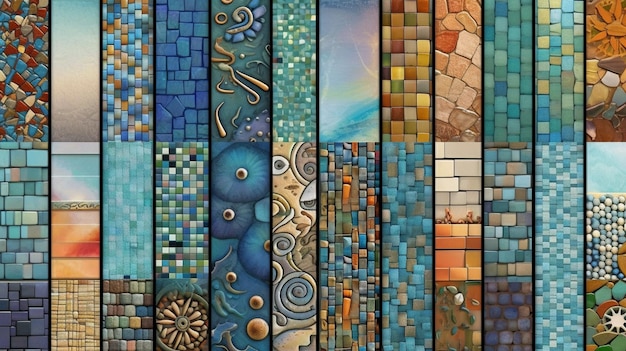 Backgrounds composed of small tiled elements or fragments