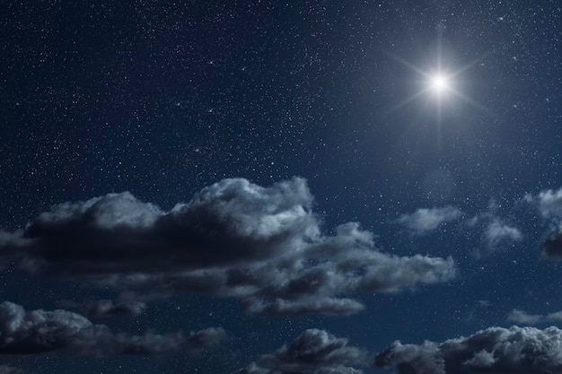 Backgrounds night sky with stars moon and clouds for\
christmas