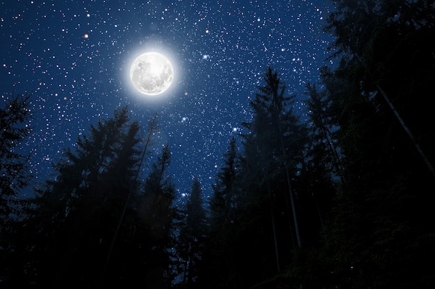 backgrounds night sky with stars and moon and clouds. elements of this image furnished by nasa