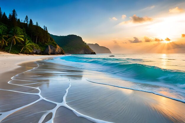 Фото Фон морских пляжей голубое побережье и острова