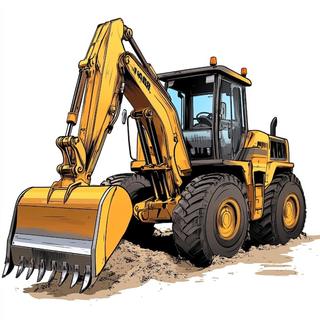 backhoe loader for digging and material handling