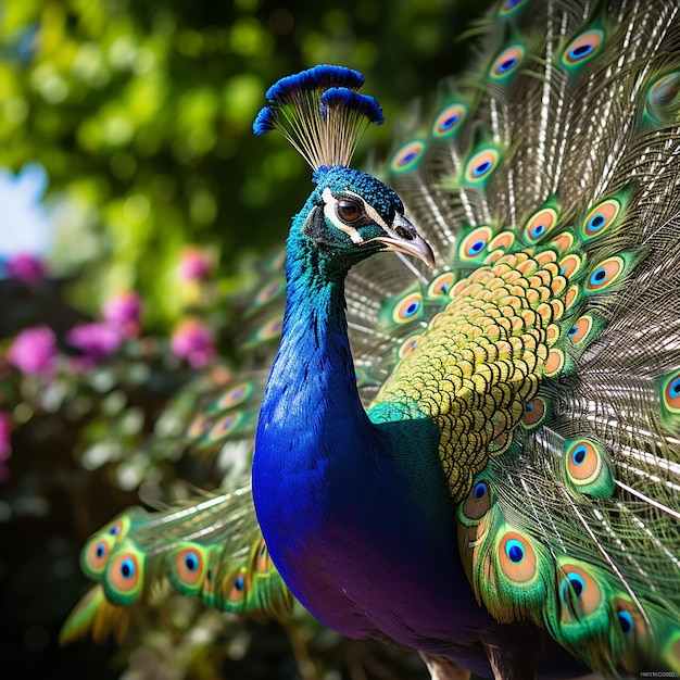 Backlit Peacock Wildlife Photography