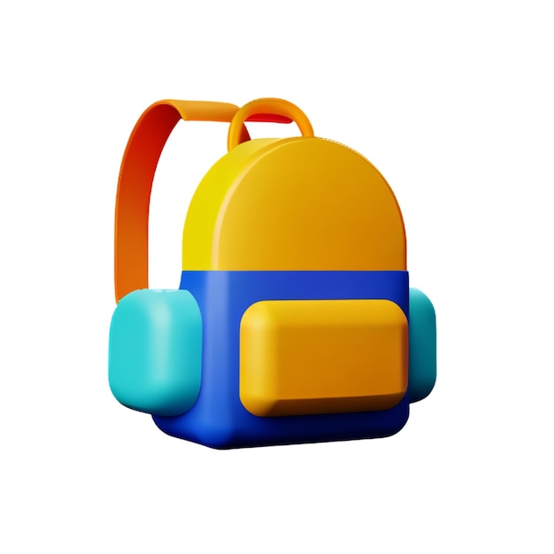 Backpack 3d icon 3d rendering icon