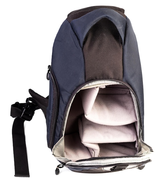 Photo backpack against white background