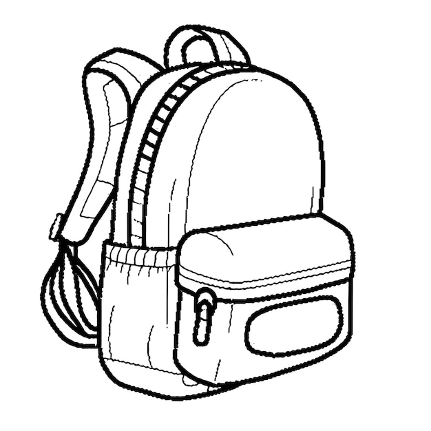 backpack coloring page