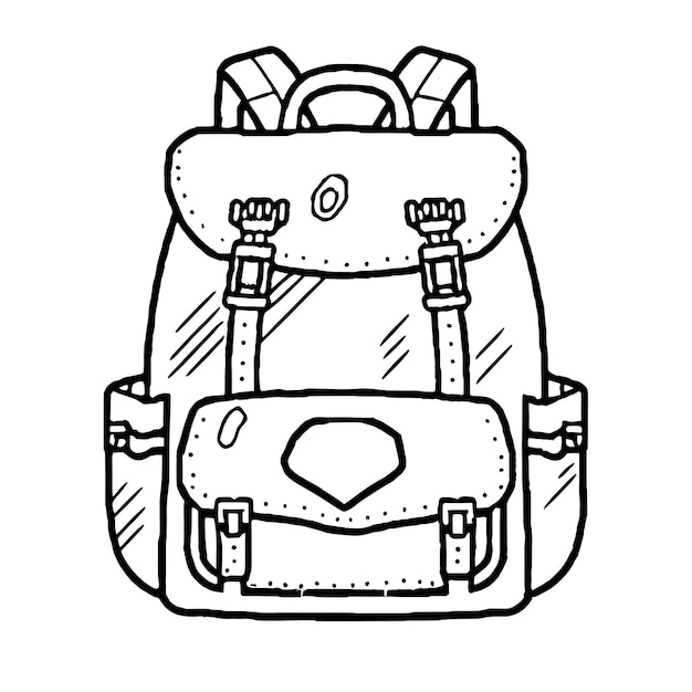 backpack coloring page