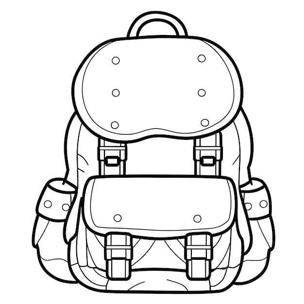 backpack coloring page