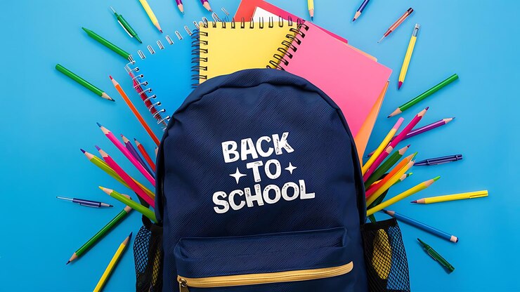 Photo a backpack with the back to school written on it
