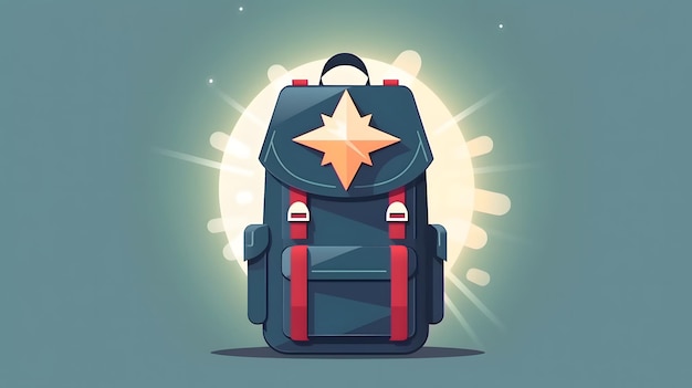 Photo a backpack with a star on it