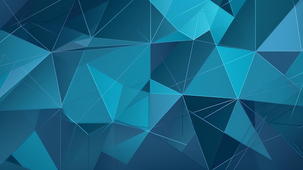 Photo backround 3d render geometric polygonal blue color for desktop and wallpaper