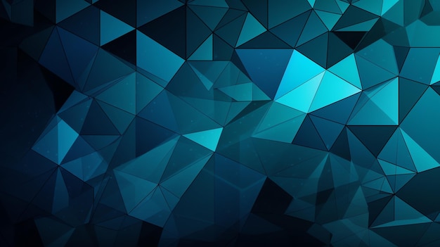 Фото Фон 3d-рендеринга геометрического многоугольного синего цвета для рабочего стола и обоев