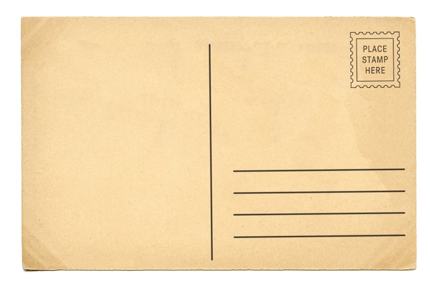 Backside blank postcard.