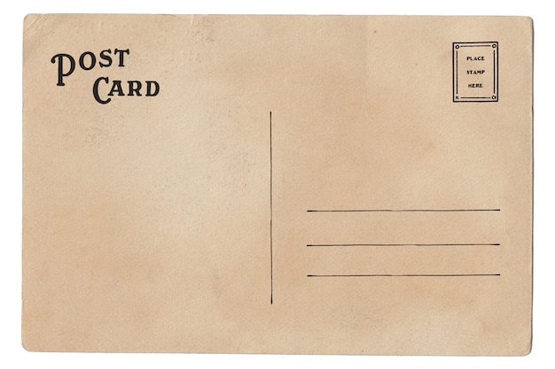 Backside blank postcard