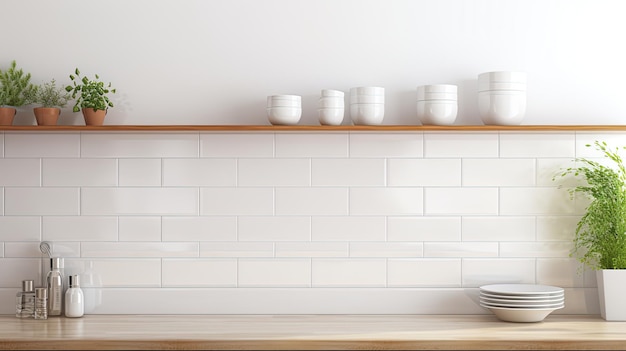 Backsplash white subway tiles