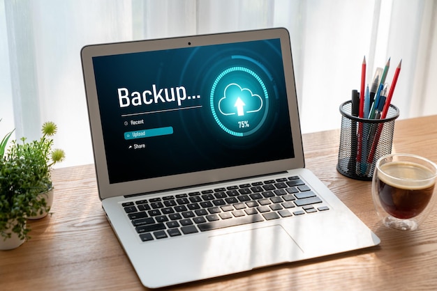 Backup Storage Data Internet Technology Business concept snugly