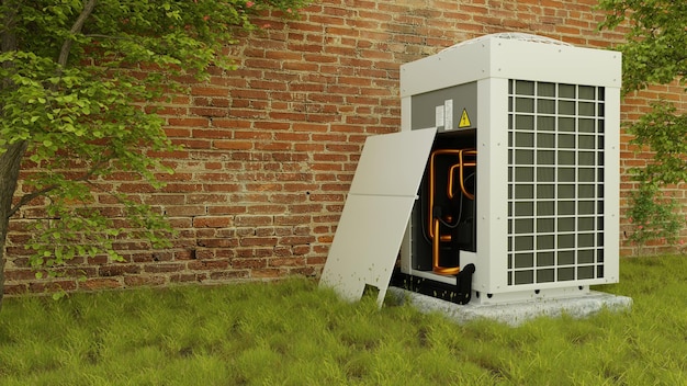 Photo backyard air conditioner