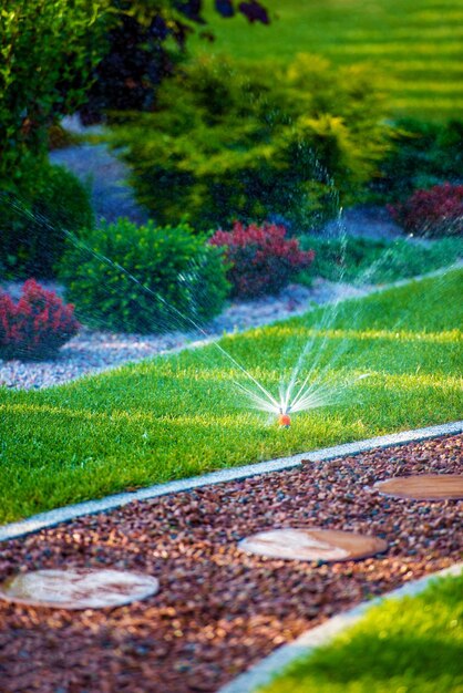 Photo backyard garden watering