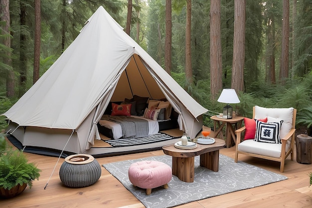 Backyard Glamping Setup