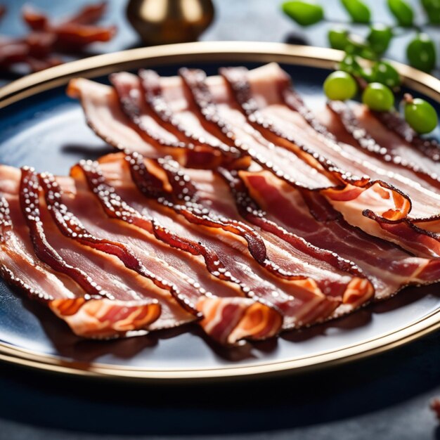 Bacon Decorated Nicely on plate