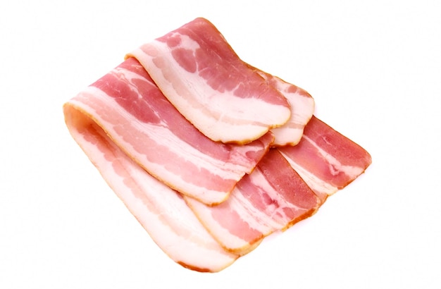 Bacon isolated on white background