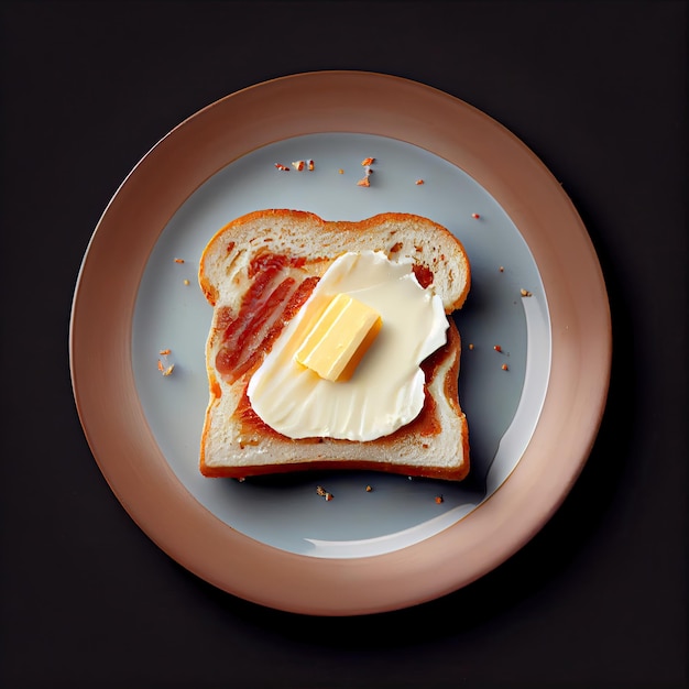 Photo bacon toast generative ai