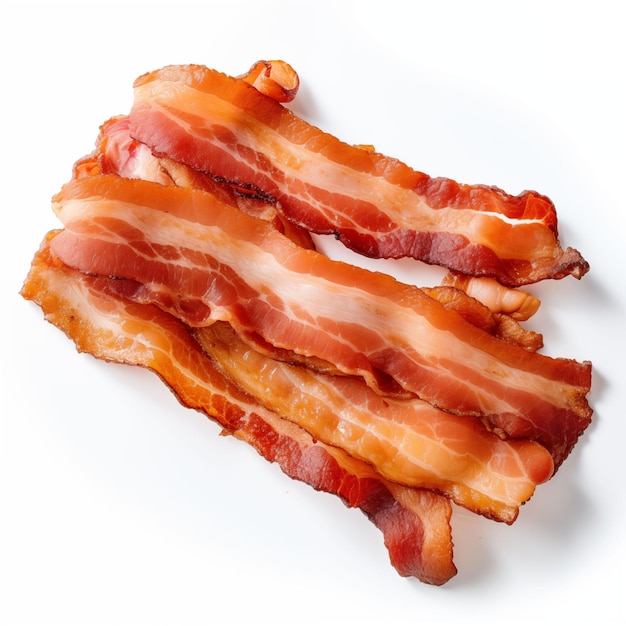 Photo bacon white background