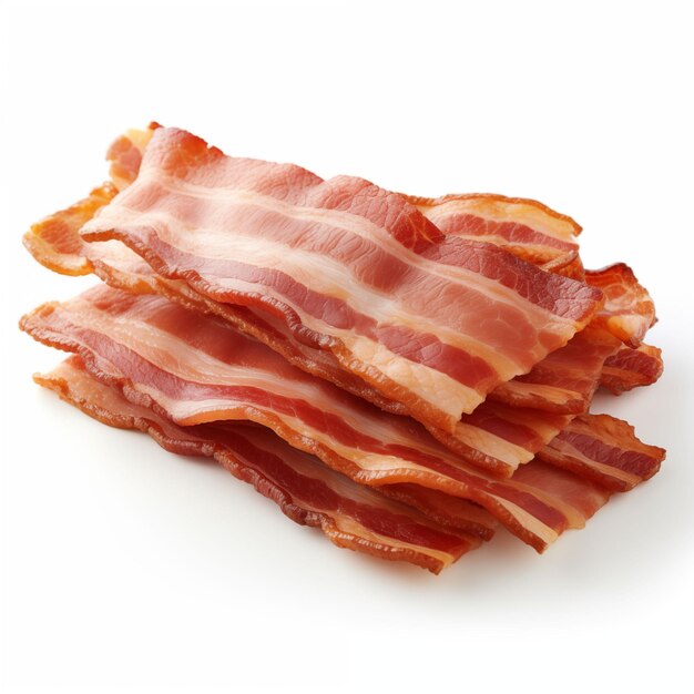 Photo bacon white background