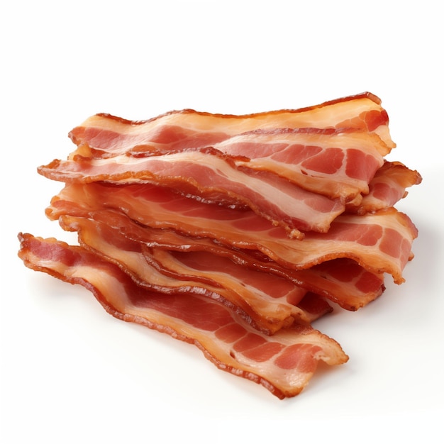 Photo bacon white background