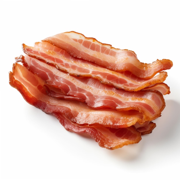 Photo bacon white background