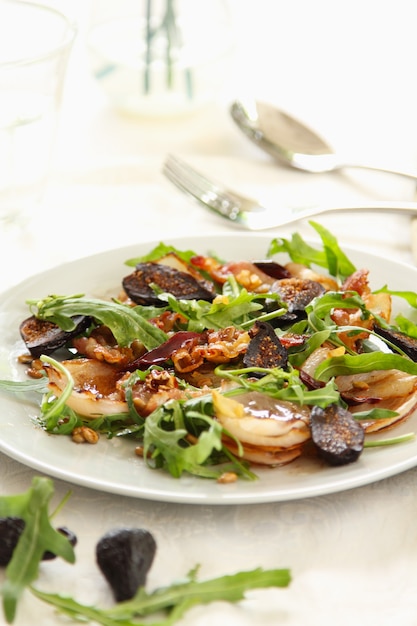 Bacon with Rocket and Dried Fig Salad