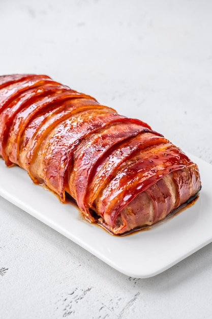 Bacon wrapped Meatloaf