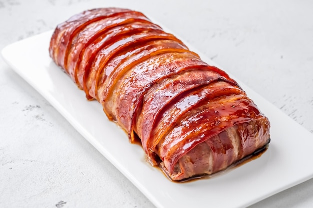 Bacon wrapped Meatloaf