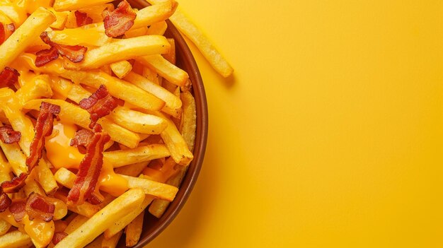 Photo bacontopped french fries