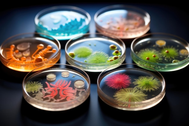 Bacteria growth on agar gel experiment